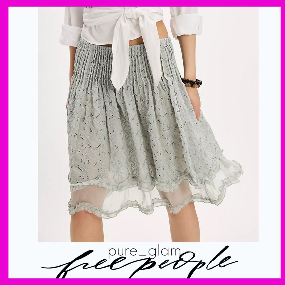 Free People ruffled skirt